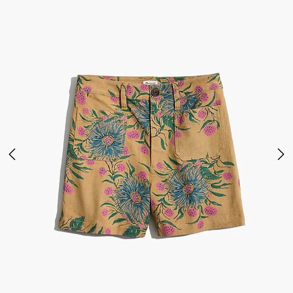 Madewell Emmett Shorts in Painted Blooms - Picture 7 of 7